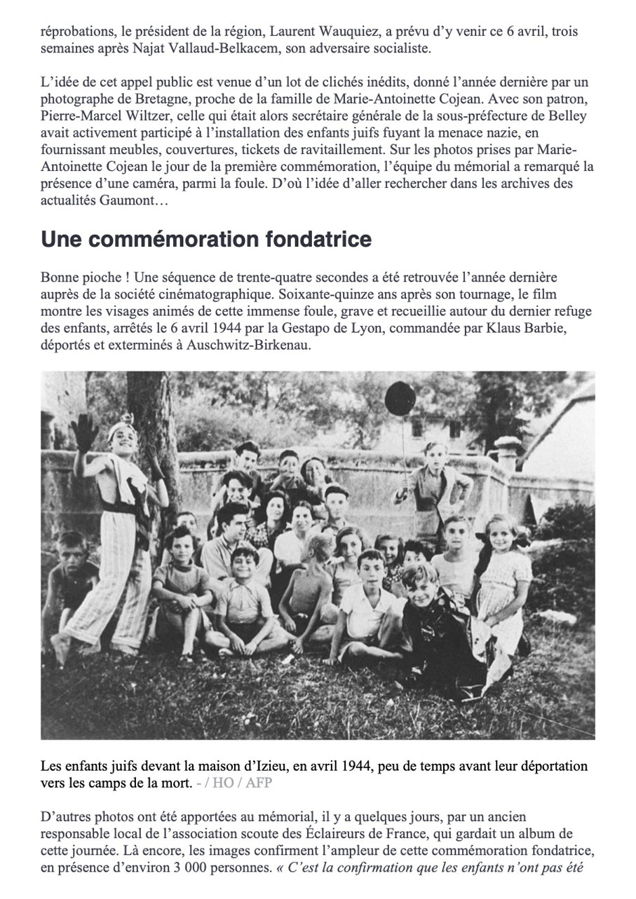 Rafle des enfants juifs 2