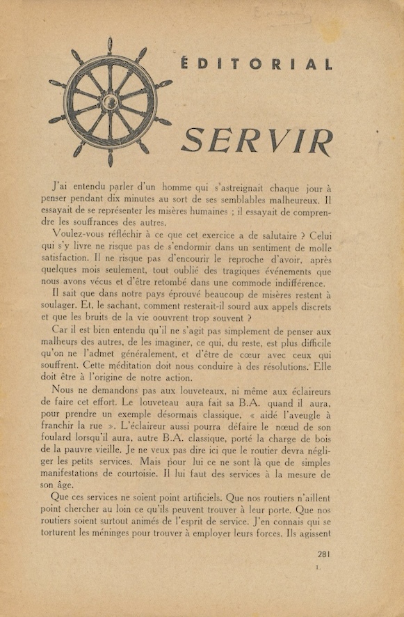 1941 08 Le Routier n 144.281 Servir