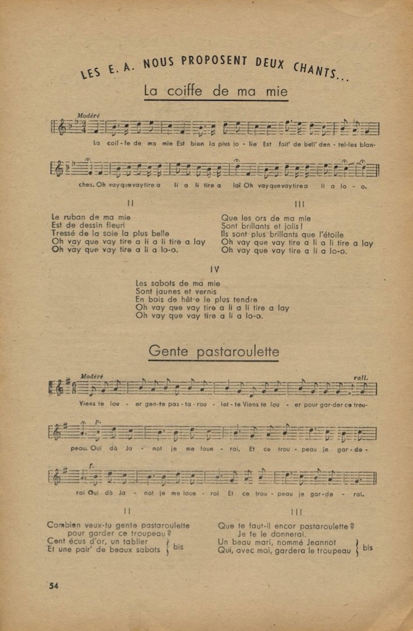 1943 03 Le Routier n 160 54 Chant